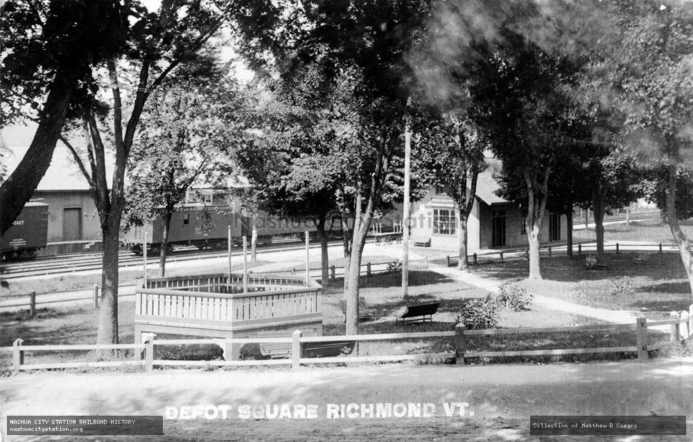 Postcard: Depot Square, Richmond, Vermont